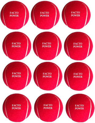 

Facto Power 12 PIECES RED CRICKET TENNIS BALLS Tennis Ball(Pack of 12, Red)