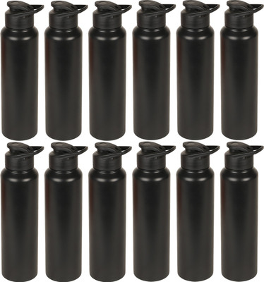 

Style Homez Stainless Steel Water Bottle 1000 ml Set of 12 Sipper, Black Color 12000 ml Sipper(Pack of 12, Black)
