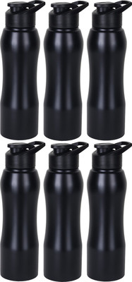 

Style Homez Stainless Steel Water Bottle 750 ml Set of 6 Sipper, Black Color 4500 ml Sipper(Pack of 6, Black)