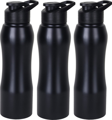 

Style Homez Stainless Steel Water Bottle 750 ml Set of 3 Sipper, Black Color 2250 ml Sipper(Pack of 3, Black)