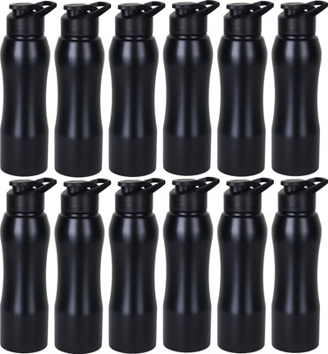 

Style Homez Stainless Steel Water Bottle 750 ml Set of 12 Sipper, Black Color 9000 ml Sipper(Pack of 12, Black)
