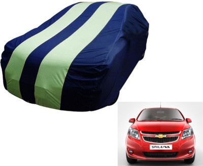 Flipkart SmartBuy Car Cover For Chevrolet UVA (Without Mirror Pockets)(Blue, Green)