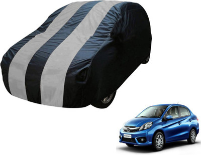 MOCKHE Car Cover For Honda Amaze (Without Mirror Pockets)(Blue, Silver)
