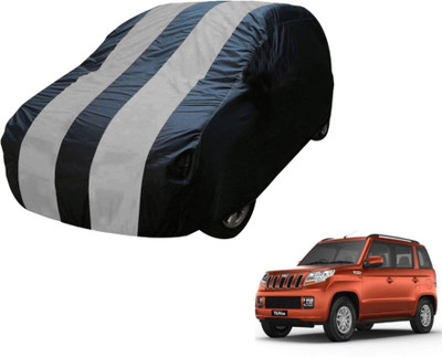 MOCKHE Car Cover For Mahindra TUV300 (Without Mirror Pockets)(Blue, Silver)