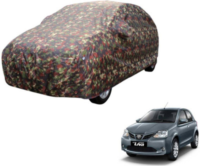 MOCKHE Car Cover For Toyota Etios Liva (Without Mirror Pockets)(Multicolor)