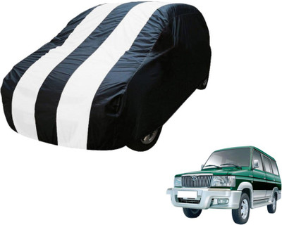 MOCKHE Car Cover For Toyota Qualis (Without Mirror Pockets)(Blue, White)