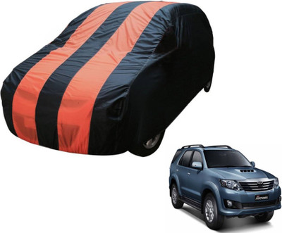MOCKHE Car Cover For Toyota Fortuner (Without Mirror Pockets)(Blue, Orange)