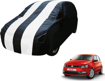 MOCKHE Car Cover For Volkswagen Polo GT (Without Mirror Pockets)(Blue, White)