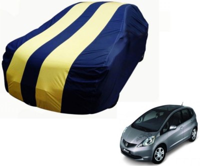 MOCKHE Car Cover For Honda Jazz (Without Mirror Pockets)(Blue, Yellow)