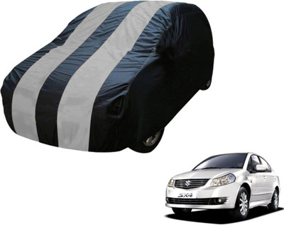 Flipkart SmartBuy Car Cover For Maruti Suzuki SX4 (Without Mirror Pockets)(Blue, Silver)