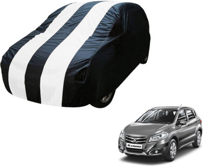 MOCKHE Car Cover For Maruti Suzuki S-Cross (Without Mirror Pockets)(Blue, White)