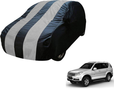 Flipkart SmartBuy Car Cover For SsangYong Rexton (Without Mirror Pockets)(Blue, Silver)