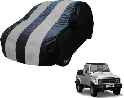 Flipkart SmartBuy Car Cover For Maruti Suzuki Gypsy (Without Mirror Pockets)(Blue, Silver)