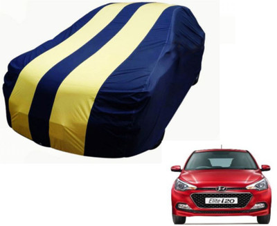 MOCKHE Car Cover For Hyundai Elite i20 (Without Mirror Pockets)(Blue, Yellow)