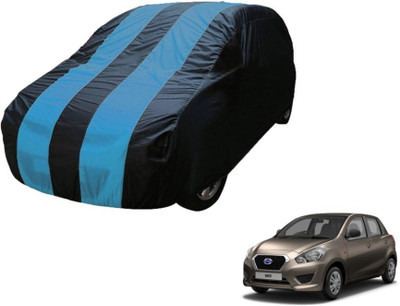 MOCKHE Car Cover For Datsun Go (Without Mirror Pockets)(Blue)
