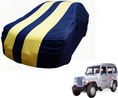MOCKHE Car Cover For Mahindra Marshal (Without Mirror Pockets)(Blue, Yellow)