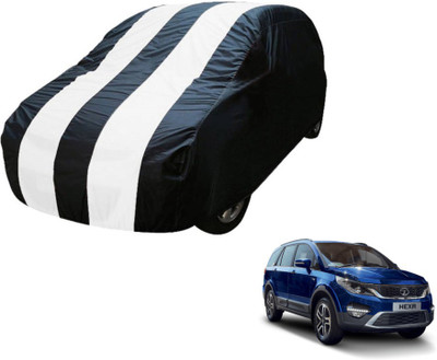MOCKHE Car Cover For Tata Hexa (Without Mirror Pockets)(Blue, White)