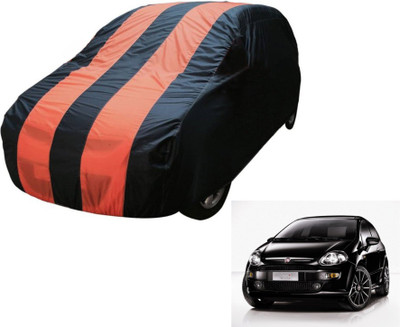 Flipkart SmartBuy Car Cover For Fiat Punto Evo (Without Mirror Pockets)(Blue, Orange)