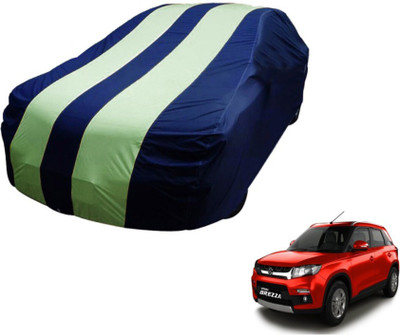 MOCKHE Car Cover For Maruti Suzuki Vitara Brezza (Without Mirror Pockets)(Blue, Green)