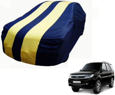 MOCKHE Car Cover For Tata Safari Storme (Without Mirror Pockets)(Blue, Yellow)
