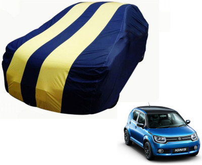 MOCKHE Car Cover For Maruti Suzuki Ignis (Without Mirror Pockets)(Blue, Yellow)