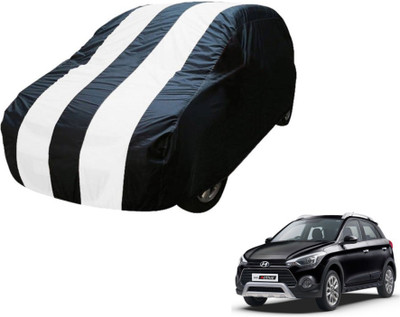 MOCKHE Car Cover For Hyundai i20 Active (Without Mirror Pockets)(Blue, White)