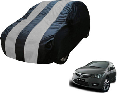 MOCKHE Car Cover For Honda Civic (Without Mirror Pockets)(Blue, Silver)