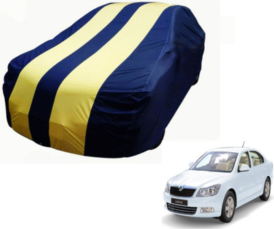 MOCKHE Car Cover For Skoda Laura (Without Mirror Pockets)(Blue, Yellow)