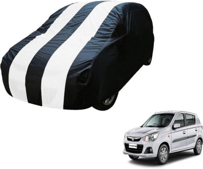 MOCKHE Car Cover For Maruti Suzuki Alto K10 (Without Mirror Pockets)(Blue, White)