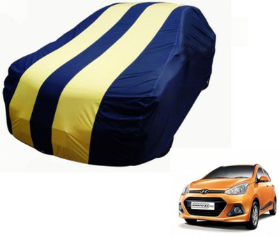 MOCKHE Car Cover For Hyundai Grand i10 (Without Mirror Pockets)(Blue, Yellow)