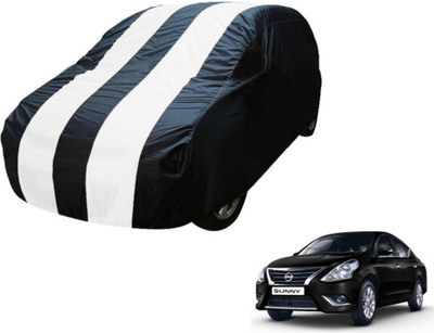 Flipkart SmartBuy Car Cover For Nissan Sunny (Without Mirror Pockets)(Blue, White)