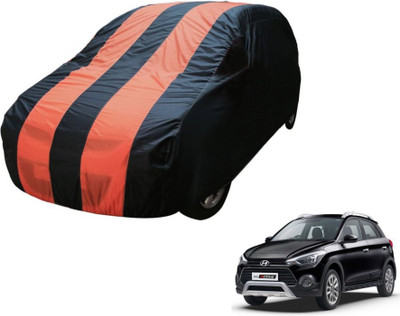 MOCKHE Car Cover For Hyundai i20 Active (Without Mirror Pockets)(Blue, Orange)