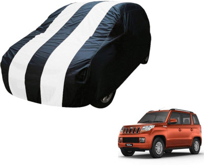 Flipkart SmartBuy Car Cover For Mahindra TUV300 (Without Mirror Pockets)(Blue, White)