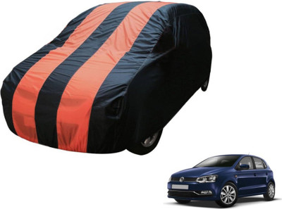 MOCKHE Car Cover For Volkswagen Polo (Without Mirror Pockets)(Blue, Orange)