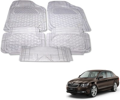 MOCKHE PVC (Polyvinyl Chloride) Standard Mat For  Skoda Superb(Clear)