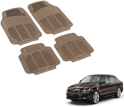 MOCKHE PVC (Polyvinyl Chloride) Standard Mat For  Skoda Superb(Beige)