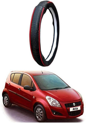 AUTO PEARL Steering Cover For Maruti Ritz(Black Red, Leatherite)