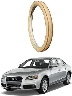 AUTO PEARL Steering Cover For Chevrolet Captiva(Diamond Beige Red, Leatherite)