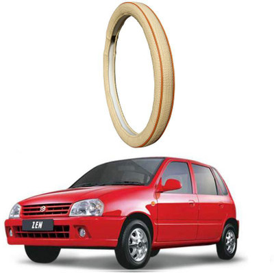 AUTO PEARL Steering Cover For Maruti Zen(Diamond Beige Red, Leatherite)