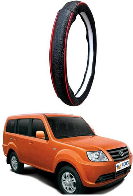 AUTO PEARL Steering Cover For Tata Grand Dicor(Black Red, Leatherite)
