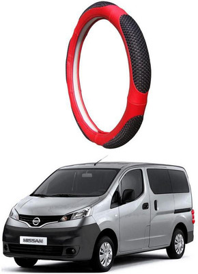 AUTO PEARL Steering Cover For Nissan Evalia(Black Red, Leatherite)