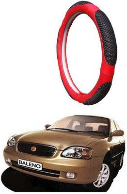 AUTO PEARL Steering Cover For Maruti Baleno(Black Red, Leatherite)