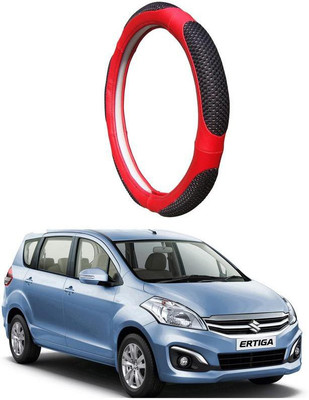 AUTO PEARL Steering Cover For Maruti Ertiga(Black Red, Leatherite)