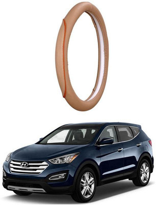AUTO PEARL Steering Cover For Hyundai SantaFe(Beige, Leatherite)