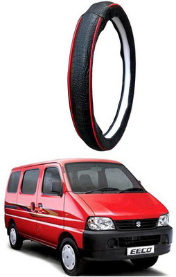 AUTO PEARL Steering Cover For Maruti Eeco(Black Red, Leatherite)