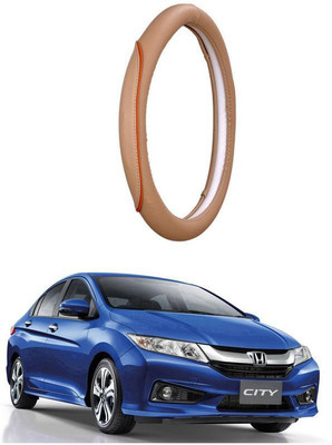 AUTO PEARL Steering Cover For Honda City(Beige, Leatherite)