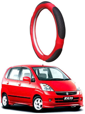 AUTO PEARL Steering Cover For Maruti Zen Estilo(Black Red, Leatherite)