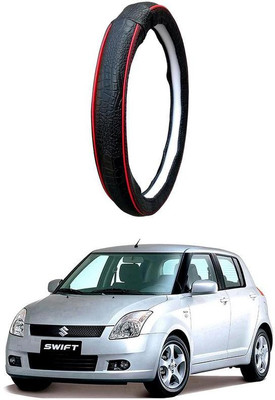 AUTO PEARL Steering Cover For Maruti Swift(Black Red, Leatherite)