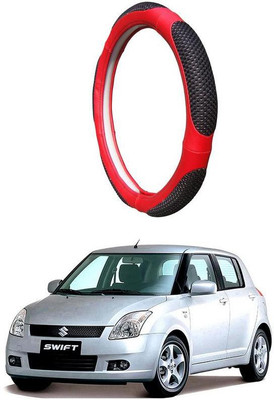AUTO PEARL Steering Cover For Maruti Swift(Black Red, Leatherite)