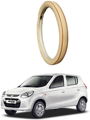 AUTO PEARL Steering Cover For Maruti Alto 800(Diamond Beige Red, Leatherite)